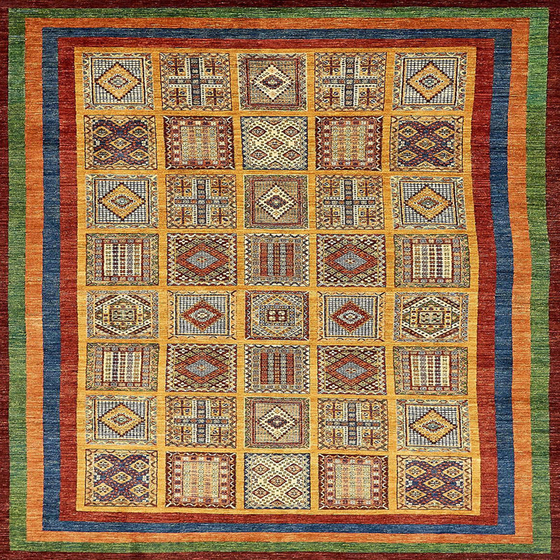 Abstract Indoor Rug, Square 5'