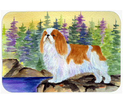 Planche à découper en verre trésors caroline English Toy Spaniel