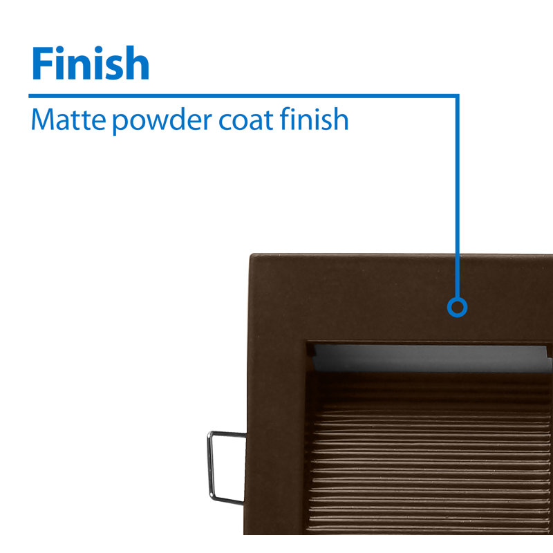 Oil-Rubbed Bronze Square LED Step Light with Frosted Glass