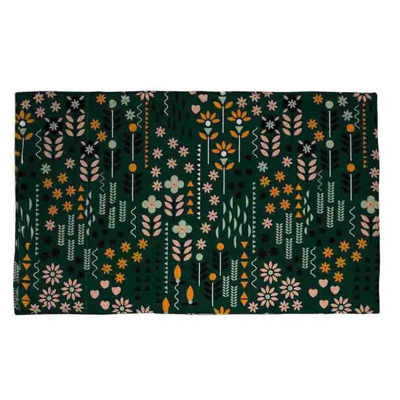 Sélection de couvertures à imprimé de fleurs, 30" x 40", Vert