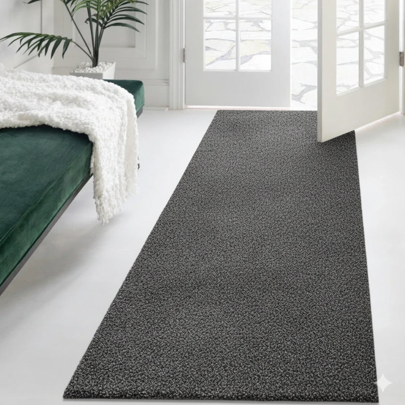 Verona Thick Dark Grey Shaggy Area Rug – Soft Pile, Non-Slip, Durable Polypropylene Carpet for Living Room, Bedroom & Hallway