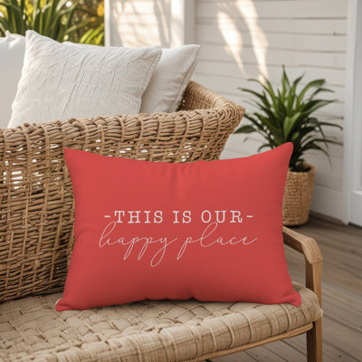  Housse de coussin rectangulaire et insert This is Our Happy Place