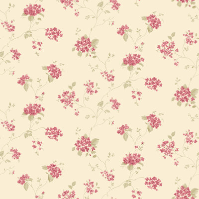 Miniatures 3 Collection Hydrangea Trail Wallpaper Roll
