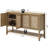 Pomodoro Boho Rattan Sideboard With 4-Door And 1- Open Shelf,  Versatile Storage Cabinet-1253517825
