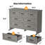 Commode 7 tiroirs Classic - Unité de rangement spacieuse et élégante, commode 7 tiroirs avec rangement pour chambre / salon / bureau-1030030421