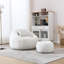Fauteuil à billes moderne avec lecture confortable pour adultes dans la chambre à coucher Super Chenille en tissu à motif citrouille - Repose-pieds multifonctionnel ergonomique profilé sans installation 100%-1308966714