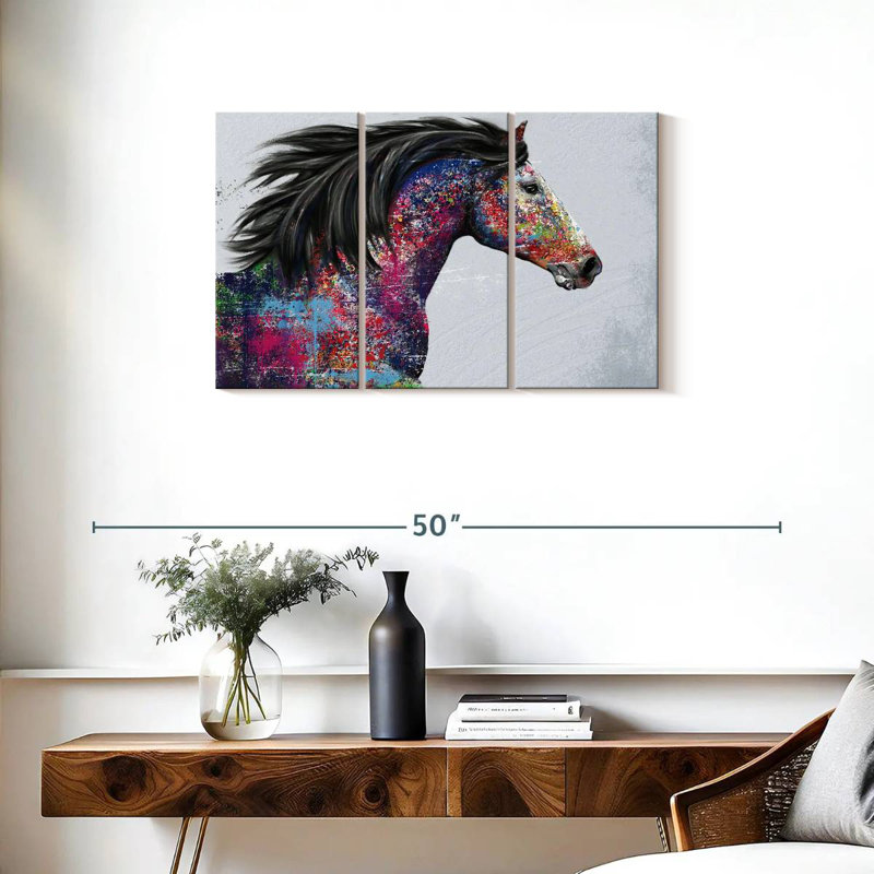 Huile de cheval de course, H 20 po x l 33 po