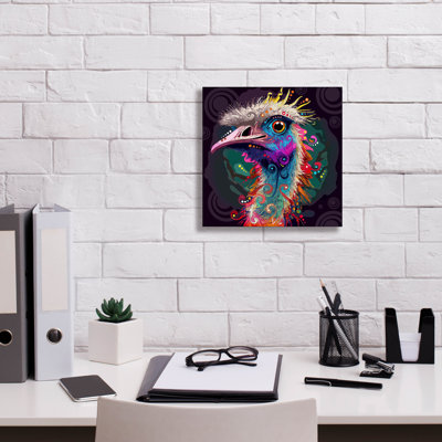 «Ostrich» par Dean Russo, art mural sur toile
