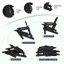 Ensemble de chaises Adirondack en plastique 5 pièces avec table d'appoint et repose-pieds Dalson-95981046