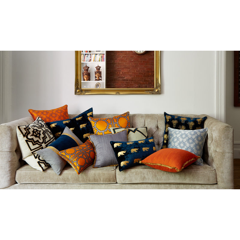 Feather Reversible Throw Pillow