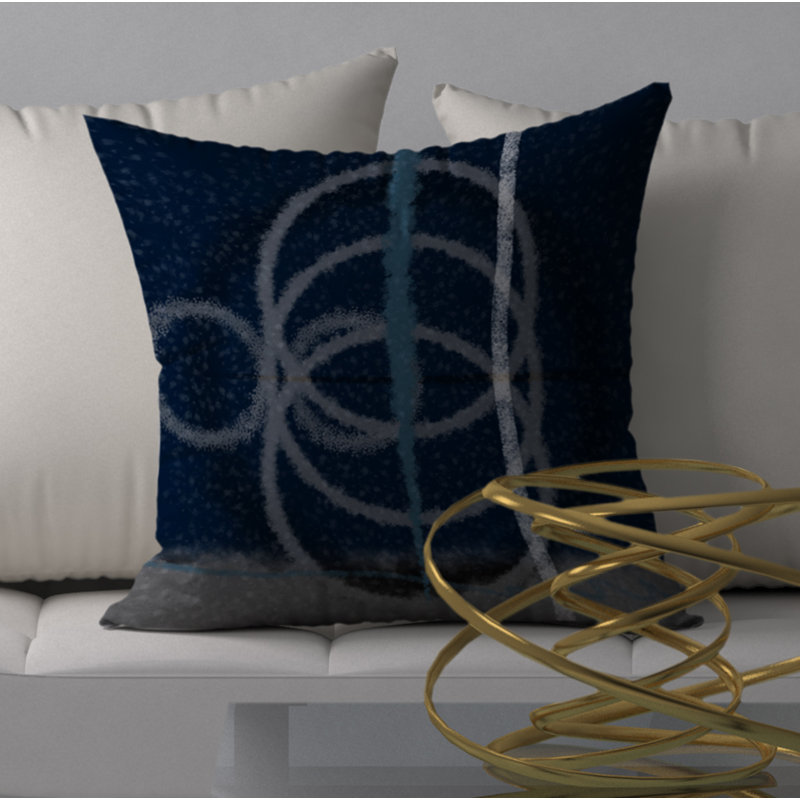Abstract Reversible Throw Pillow, 24" x 24"