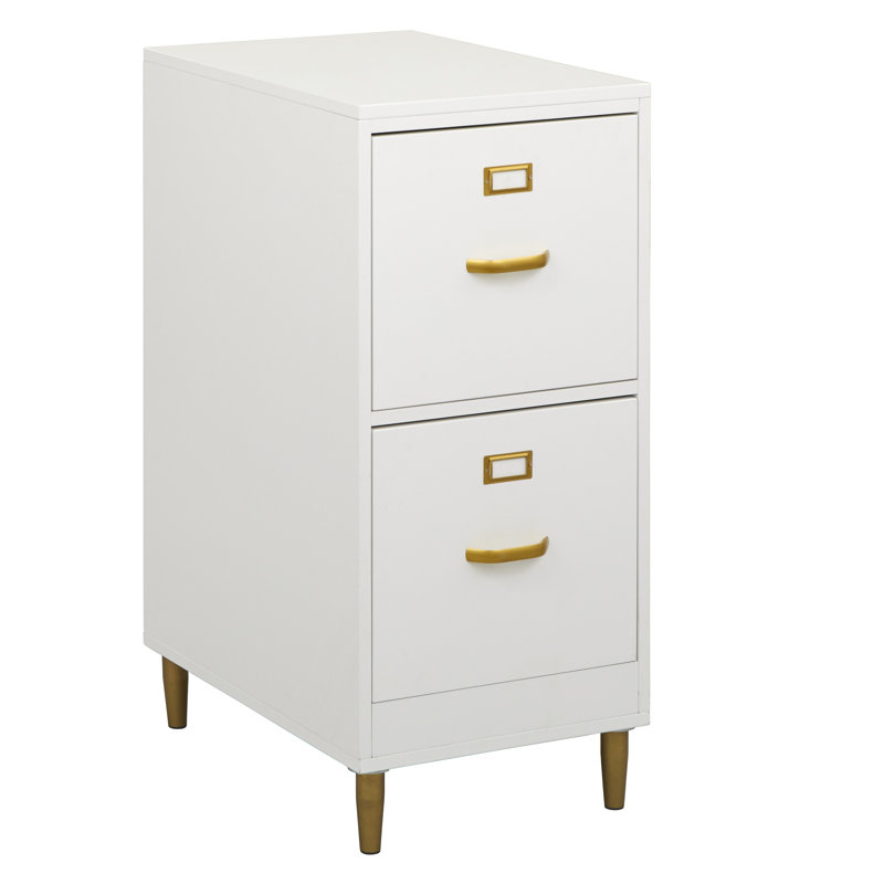 Dahle 15'' Wide 2 -Drawer File Cabinet, White