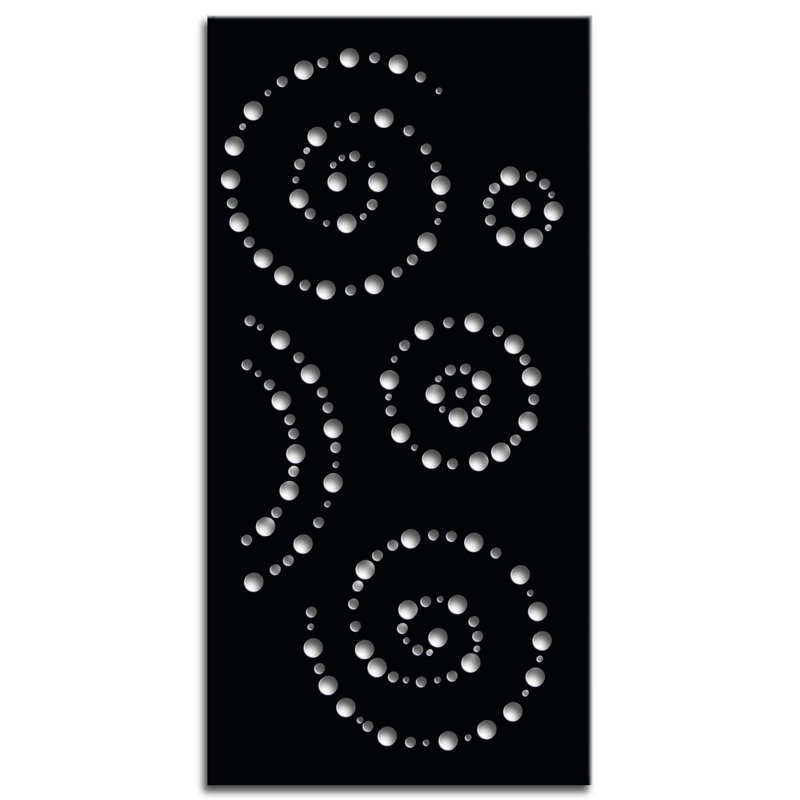 Panneau décoratif en spirale en acier galvanisé 3 pi x 6 pi