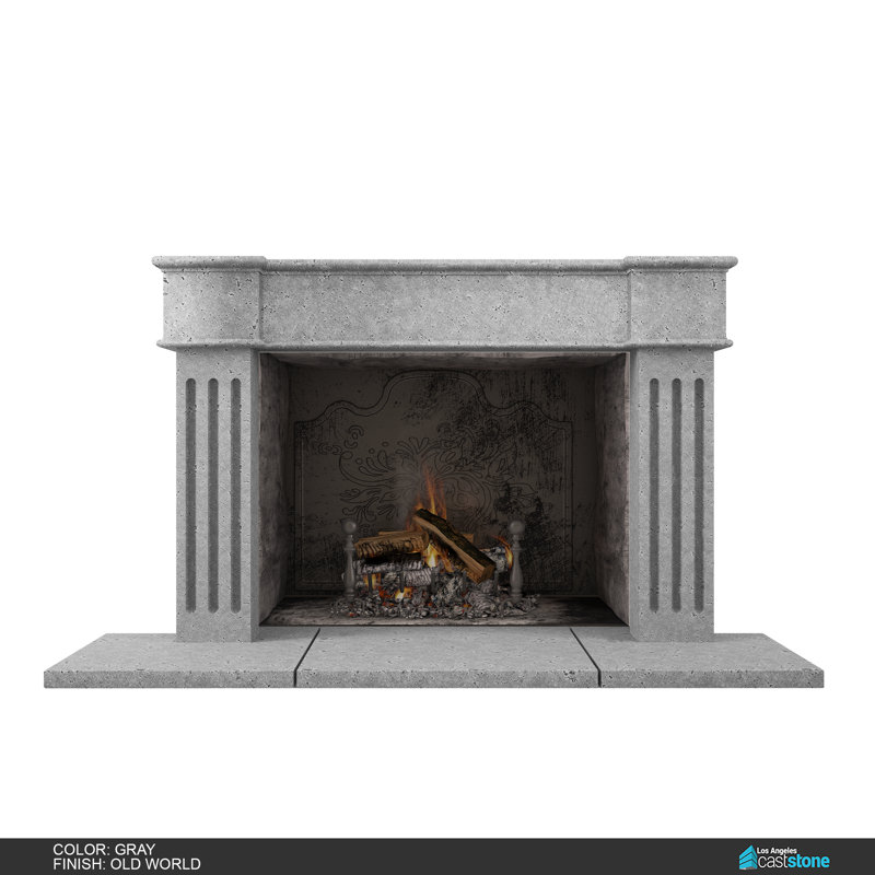 Great Hayk Fireplace Surround, Old World Gray