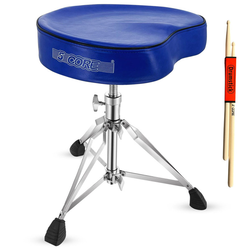 Fauteuil de tambour réglable 5 po Drum Throne, Bleu