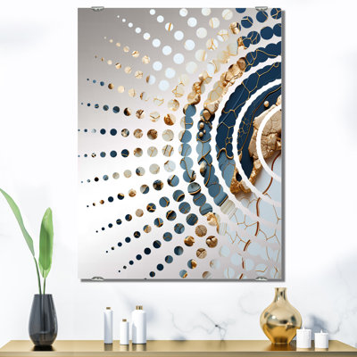 Okafor - Miroir mural abstrait à encre liquide MIR137114