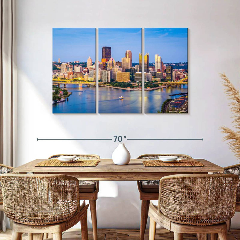Vue de Sirci à Pittsburgh, H 36 po x l 57 po