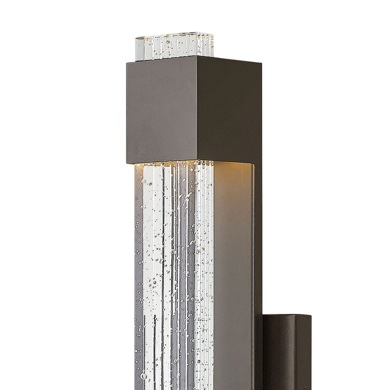 Glacier LED Outdoor Flush Mount, Bronze, 15.5" H x 4.8" W x 4" D