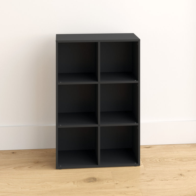 Swarna 90.5cm H x 60cm W Standard Bookcase, Black