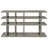 Weathered Grey 3-Tier Open Back Bookcase