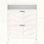 White Metal Shoe Cabinet with Flip Drawers
