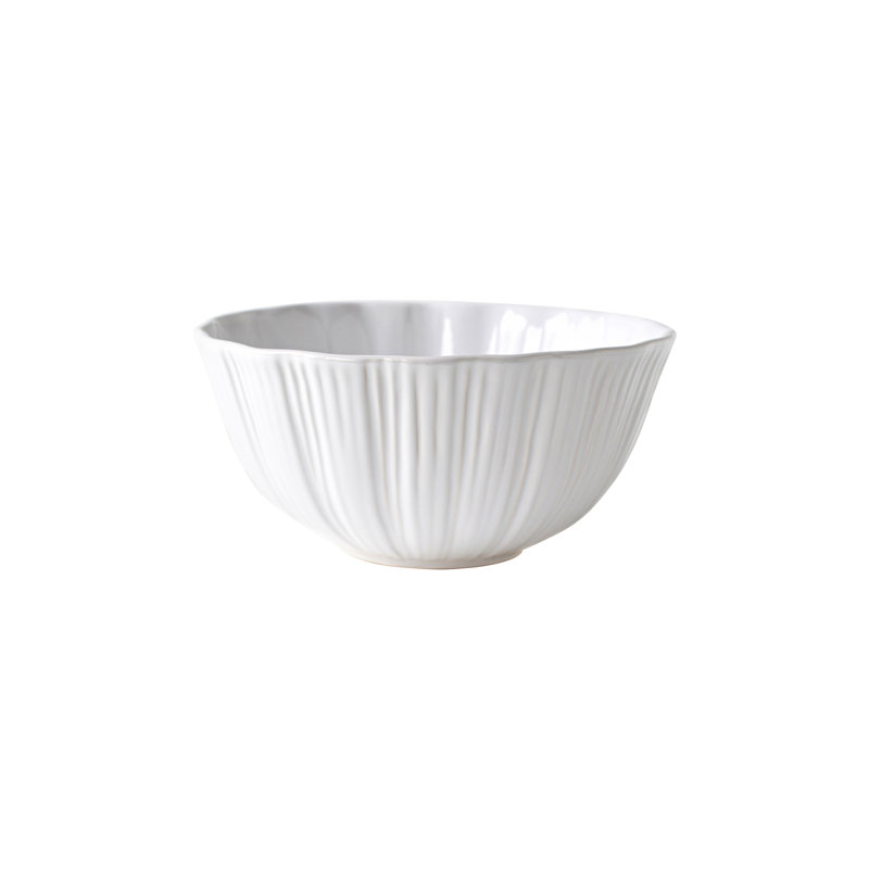 Bari Handmade Stoneware Cereal Bowl, White