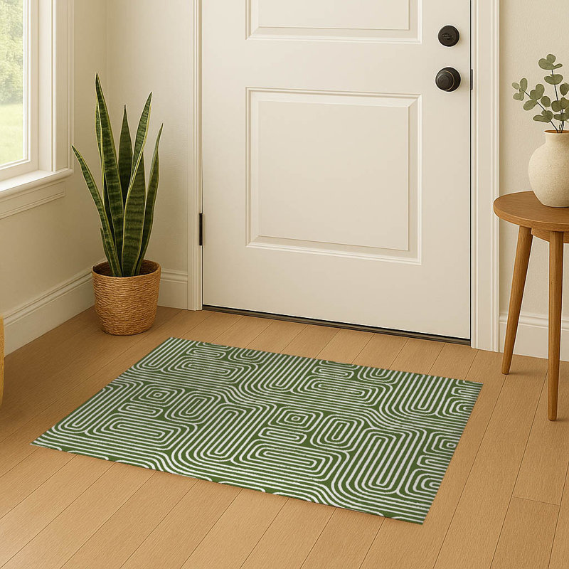 Paillasson Timeless Walk, L 60 po x L 84 po, Vert olive