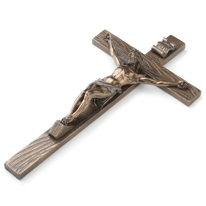 10.04 inches L Bronze Religion - Crucifizion made of Cold Cast Bronze