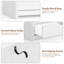 Commode à 6 tiroirs l 28,7 po, commodes hautes de 34,6 po et commode à profil courbé
