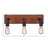 Portland 3 Light Bath Bar Shown In Painted Wood-look Metal & Dark Granite Finish With Amber Antique Bulbs