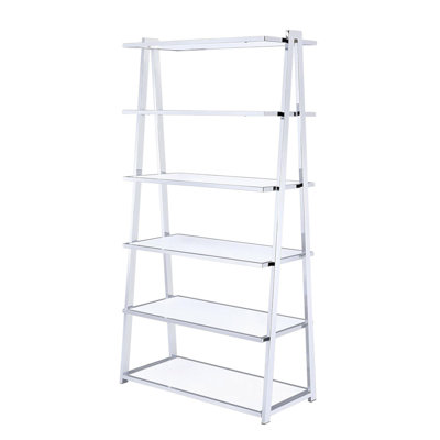 6-Tier Fixed Shelves High Gloss And Chrome