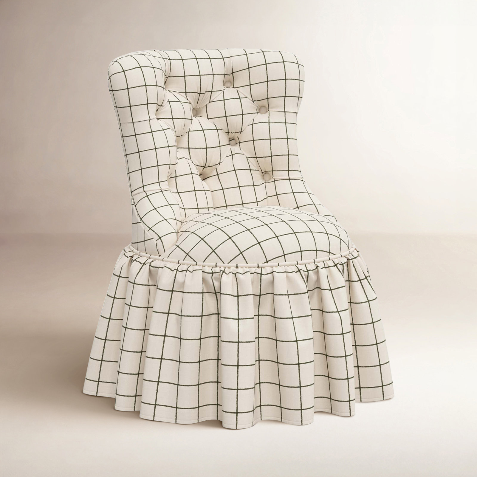 Minnie Side Chair, Line Tattersall Green