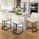 Donalda Upholstered 26'' Counter Stools With Metal Frame