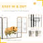 Parc pour chien, 24 panneaux, porte verrouillable, utilisation intérieure / extérieure, acier gris, piquets de sol et clôture de porte sécurisée, petits chiens moyens personnalisables, portes à trois étages