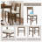 Xee 4 - Person Solid Wood Top Pedestal Base Dining Set