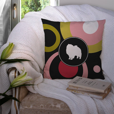Keeshond Outdoor Reversible Throw Pillow