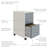 Krahn 14.25'' Wide 2 -Drawer Mobile Steel File Cabinet-1428657171