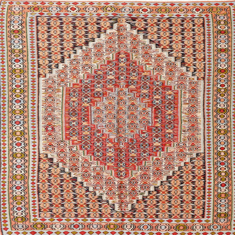 Tapis traditionnel rouge / brun Weinmann, Rectangle 4 pi x 6 pi