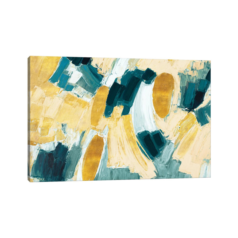Or et sarcelle rémanence, H 40 po x l 60 po x 1,5 po
