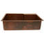 33" Hammered Copper Single Basin Kitchen Sink w/ Space For Faucet