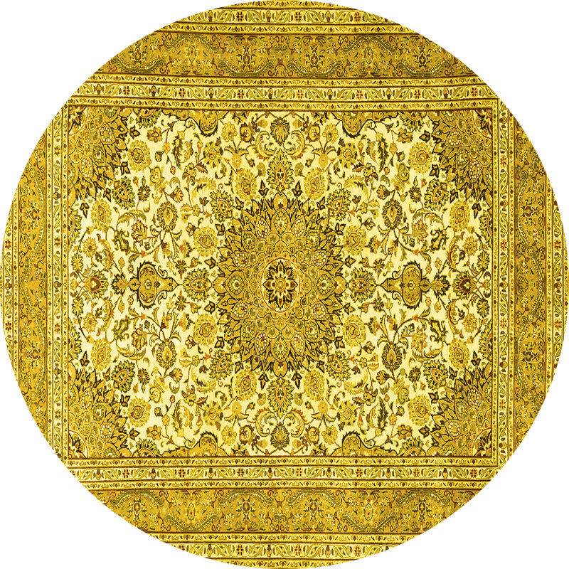 Maudie Washable Oriental Indoor Rug, Round 5'