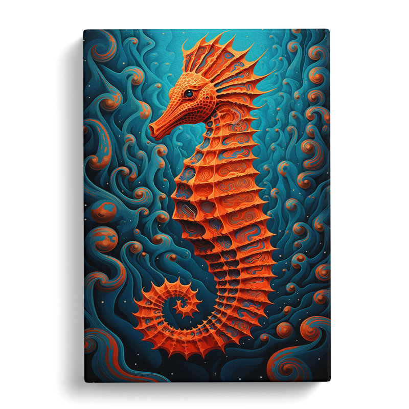 Seahorse Op - Print, 50cm H x 35cm W x 3cm D