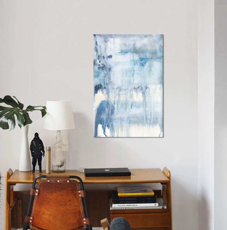 « maculage », reproduction d’impression sur toile, H 12 po x l 8 po x P 0,75 po, Toile tendue, Pas de tapis
