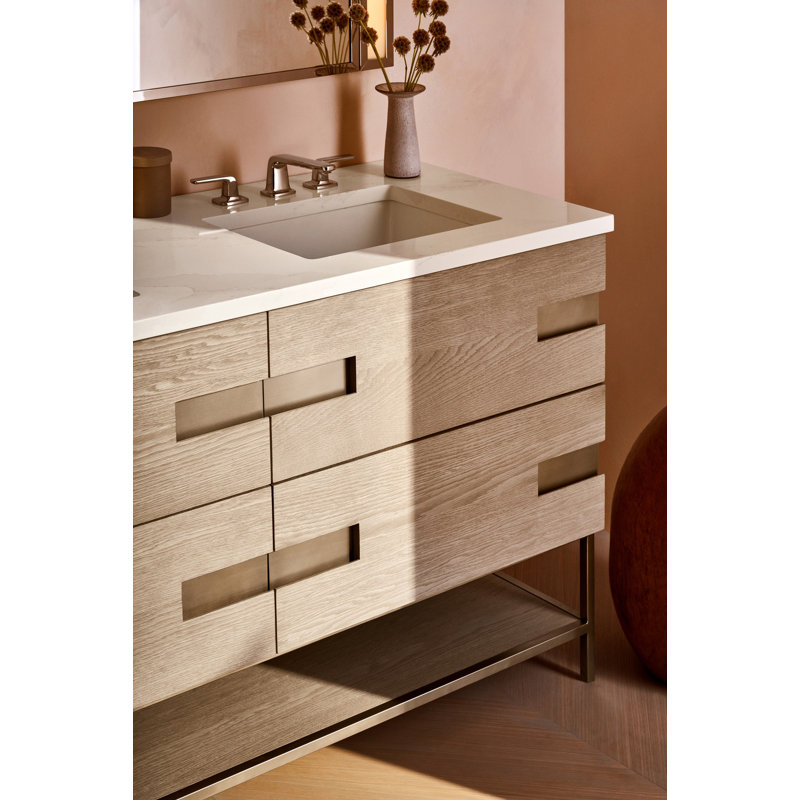 Meuble-lavabo gris naturel sans plateau de coiffeuse Craft Series