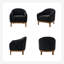 Joseph Modern Boucle Armchair Chair with Barrel Back-1284591795