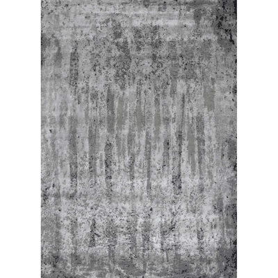 Hand-Knotted High-Quality Silver and Gray Area Rug