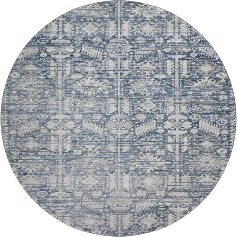 Premium Machine Washable Verlin AMF1771 Global Rug, Round 8'