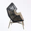 Fauteuil ovale en osier avec coussin