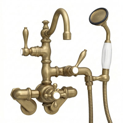 Thermostatic Tub Faucet Cross Handles with Handheld