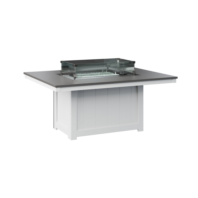 Foyer de table rectangulaire Berlin Gardens Donoma, H 24 po x l 53,87 po x P 41,37 po, Acier inoxydable martelé